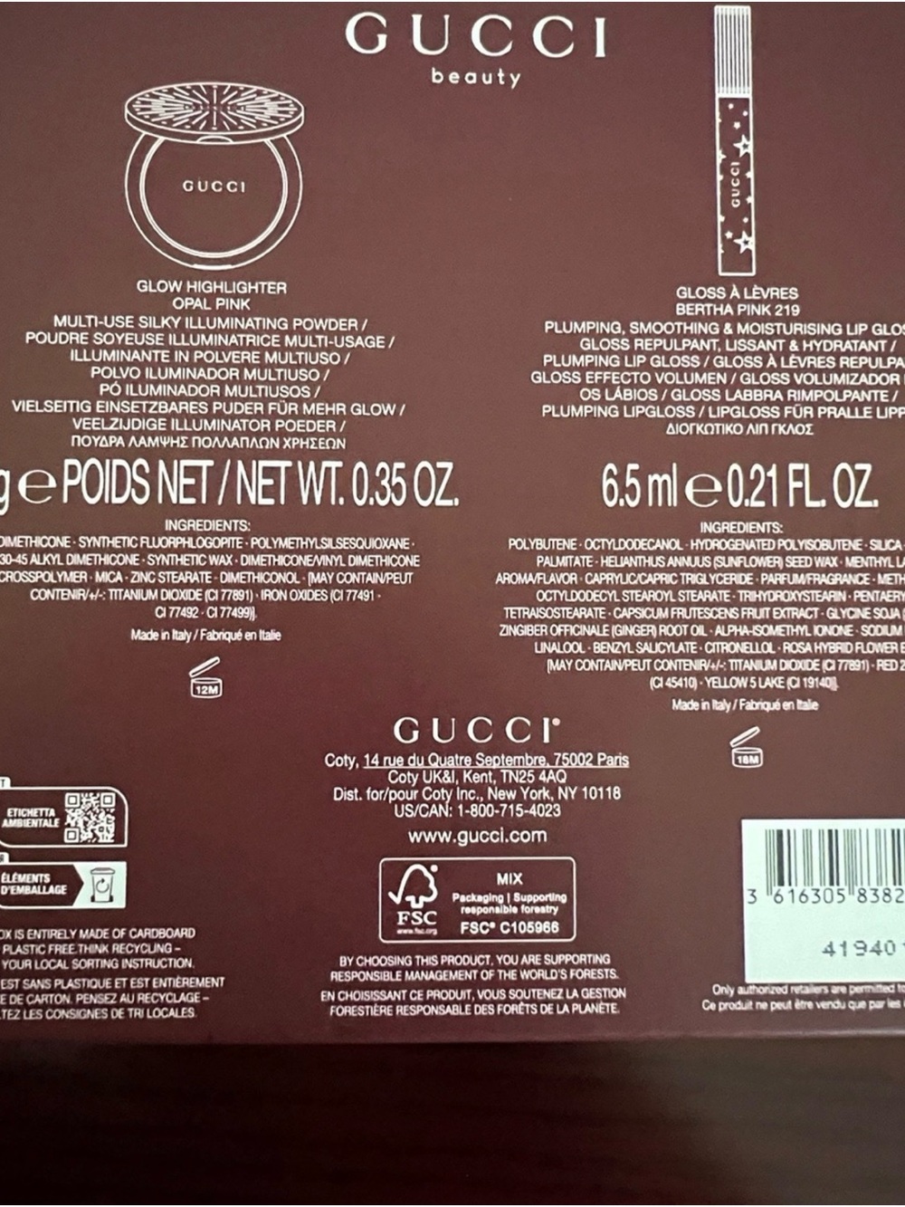 Gucci Beauty Pink Lip Gloss & Highlighter Set - Picture 4 of 4